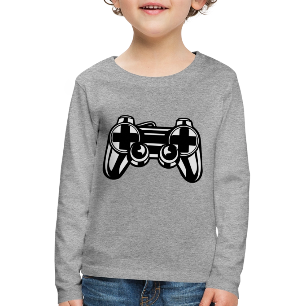T-shirt manches longues Premium Enfant - gris chiné