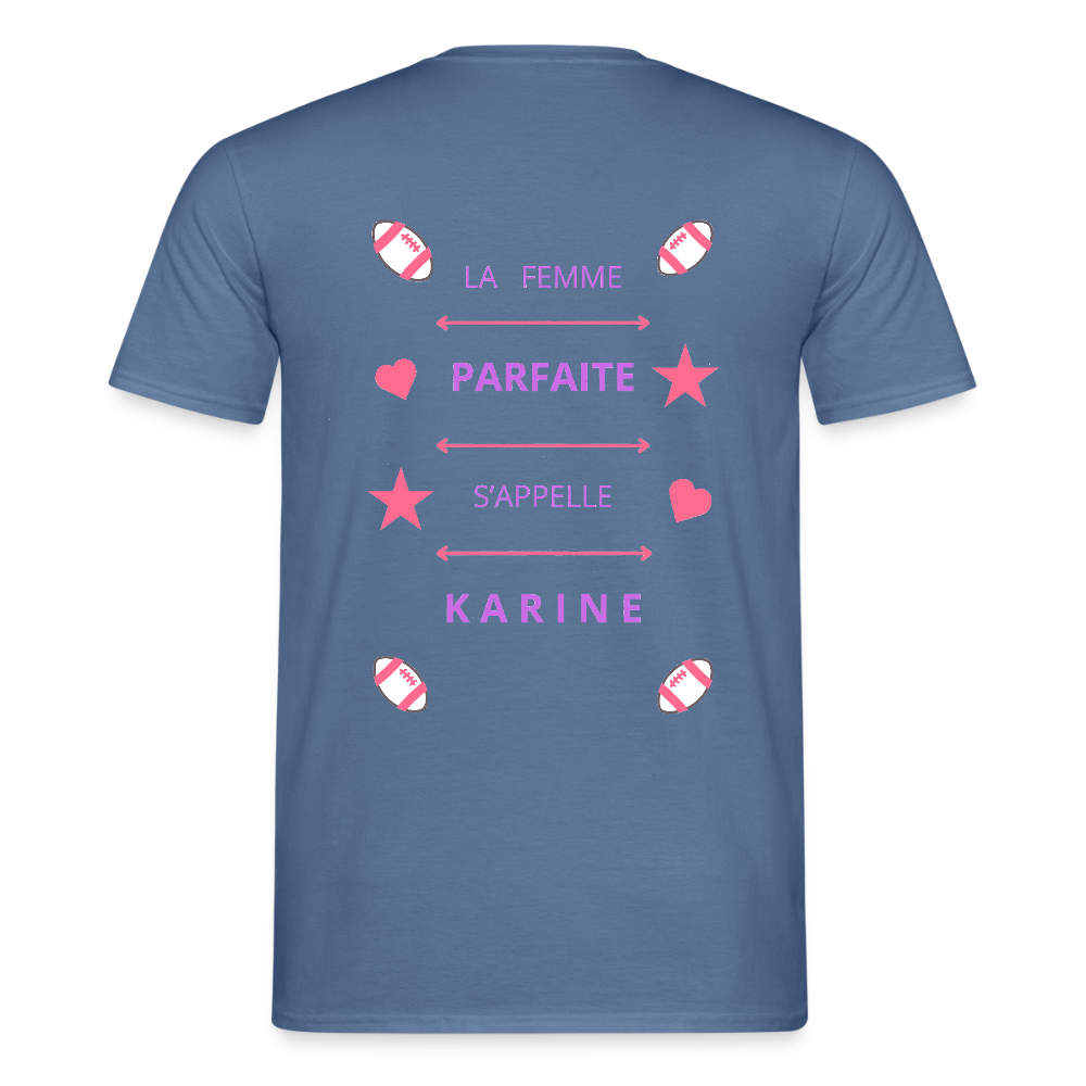 T-shirt Homme - bleu pigeon 