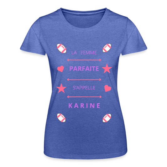T-shirt Femme Fruit of the Loom - bleu chiné