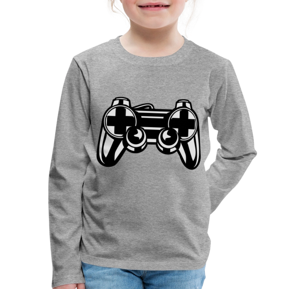 T-shirt manches longues Premium Enfant - gris chiné