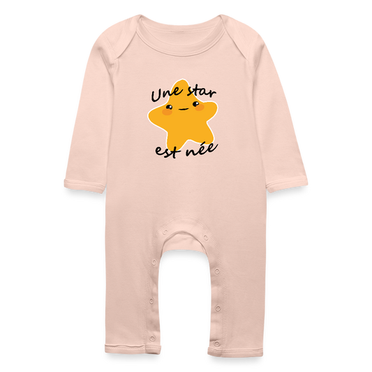 Grenouillère bio Bébé - rose cristal