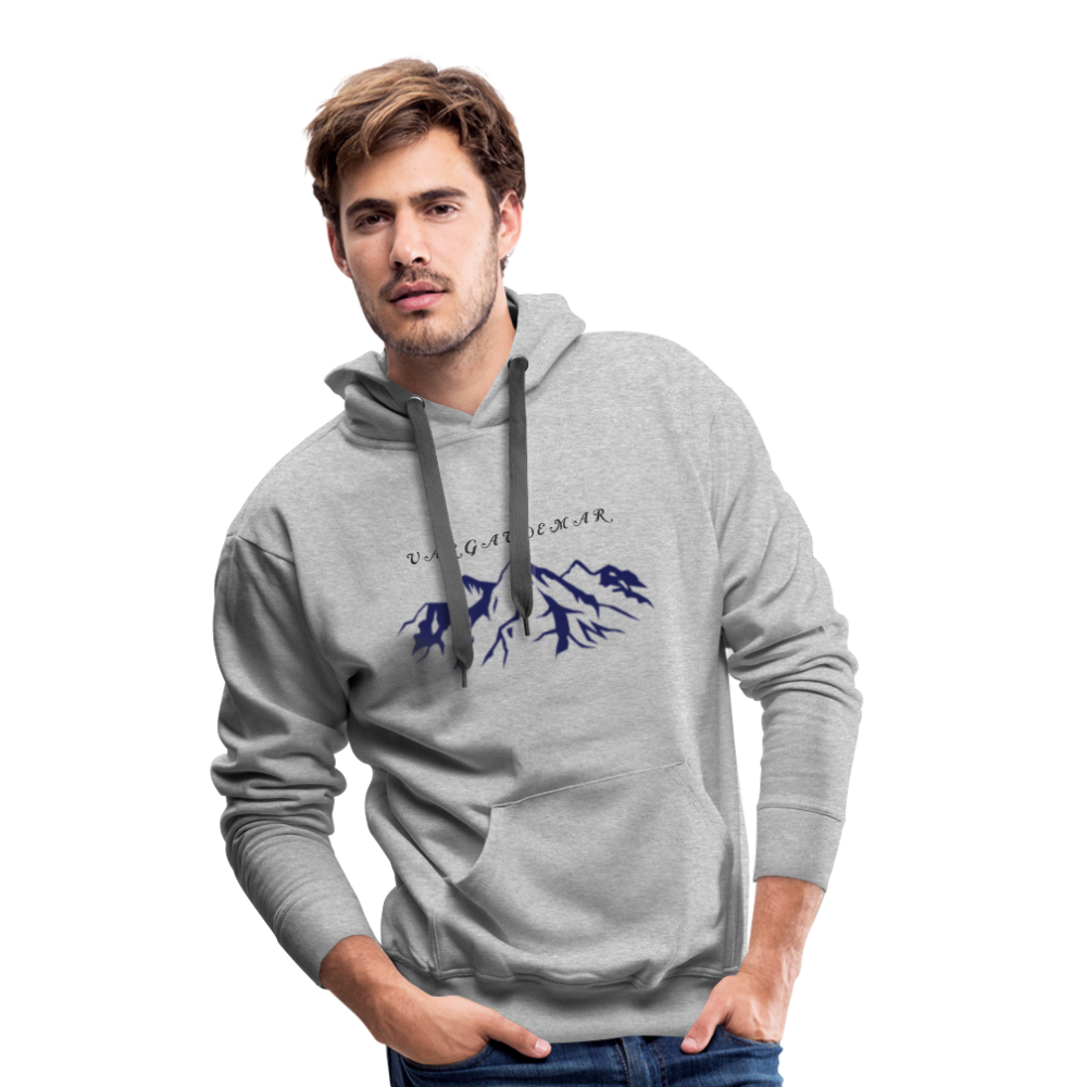Sweat-shirt à capuche Premium pour hommes - gris chiné
