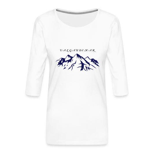 T-shirt Premium manches 3/4 Femme - blanc