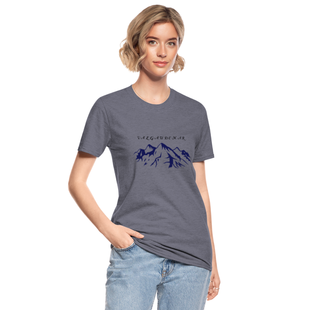 T-shirt polycoton Unisexe - marine chiné