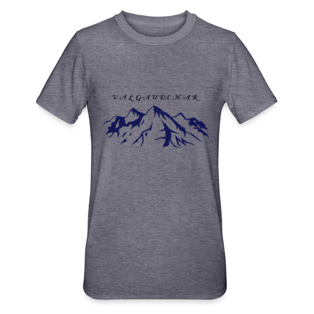 T-shirt polycoton Unisexe - marine chiné